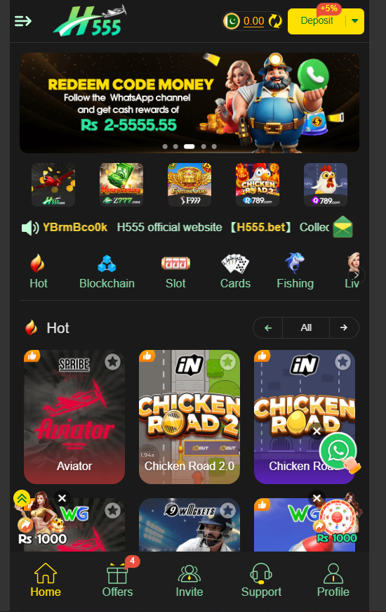 H555 Game Download (New Earning APP) Latest V1.2 for Free Casino